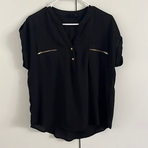 Black and gold top